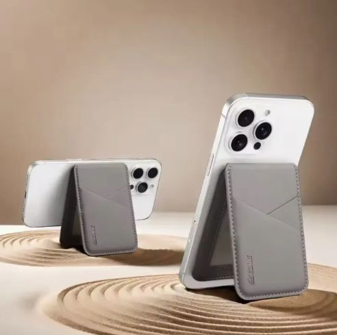 Detachable Leather Wallet Magnetic Phone Holder For Magsafe iPhones.